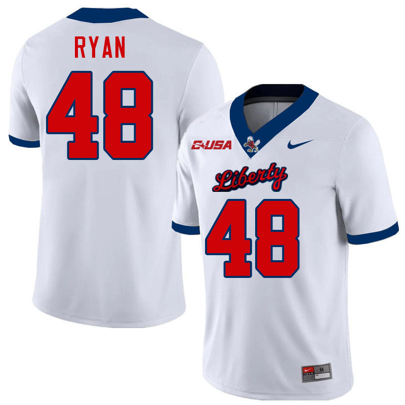 Liberty Flames #48 Caleb Ryan College Football Jerseys Stitched-White